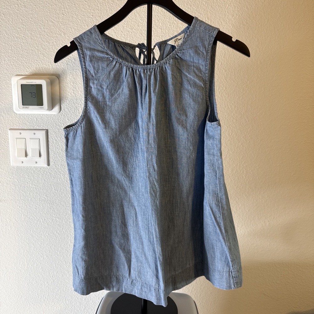 J.CREW Women's Drapey Keyhole Top Blue Size‎ XXS
